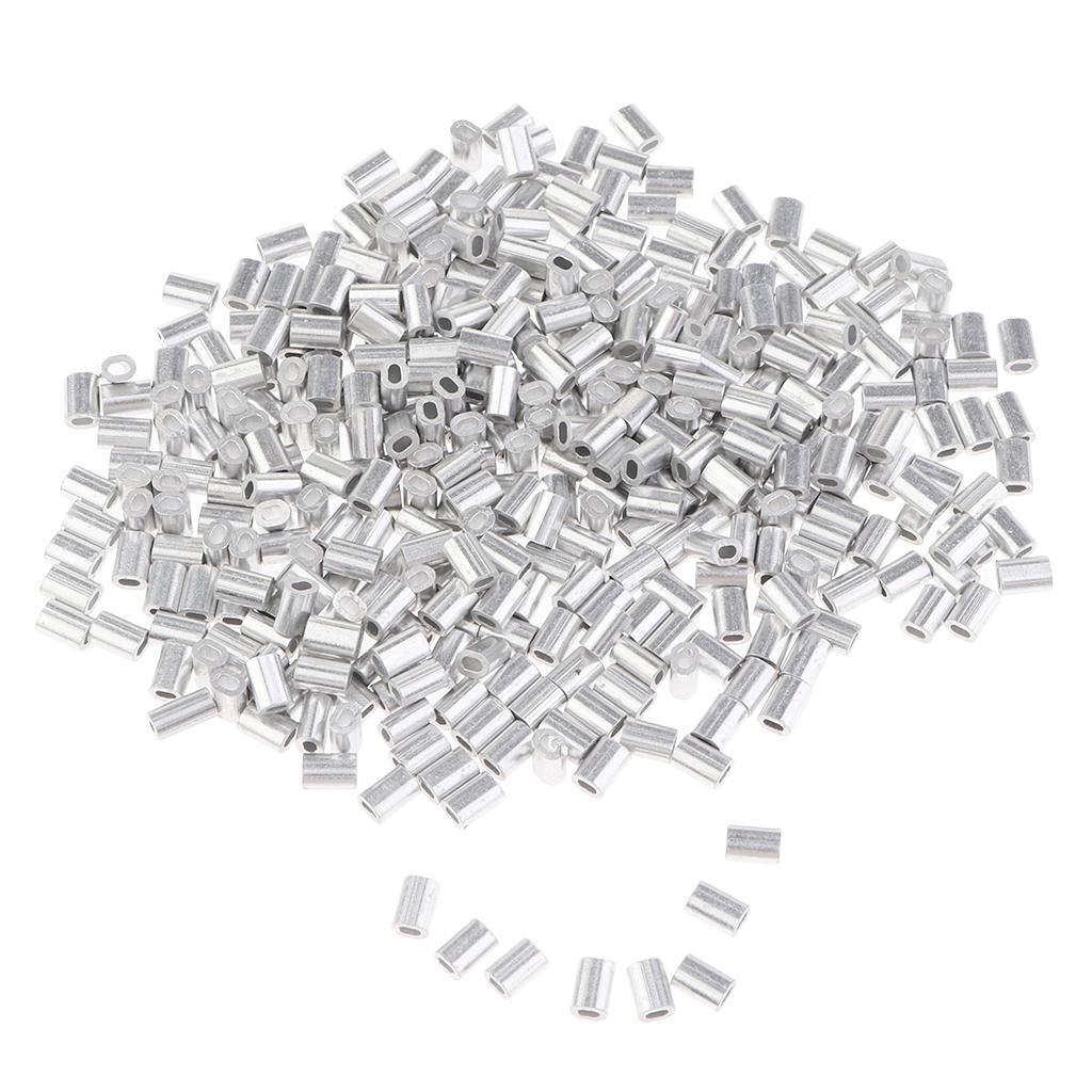 2000x Single Barrel Crimp Sleeves Mini Aluminum Crimp Connector 1mm 1.2mm