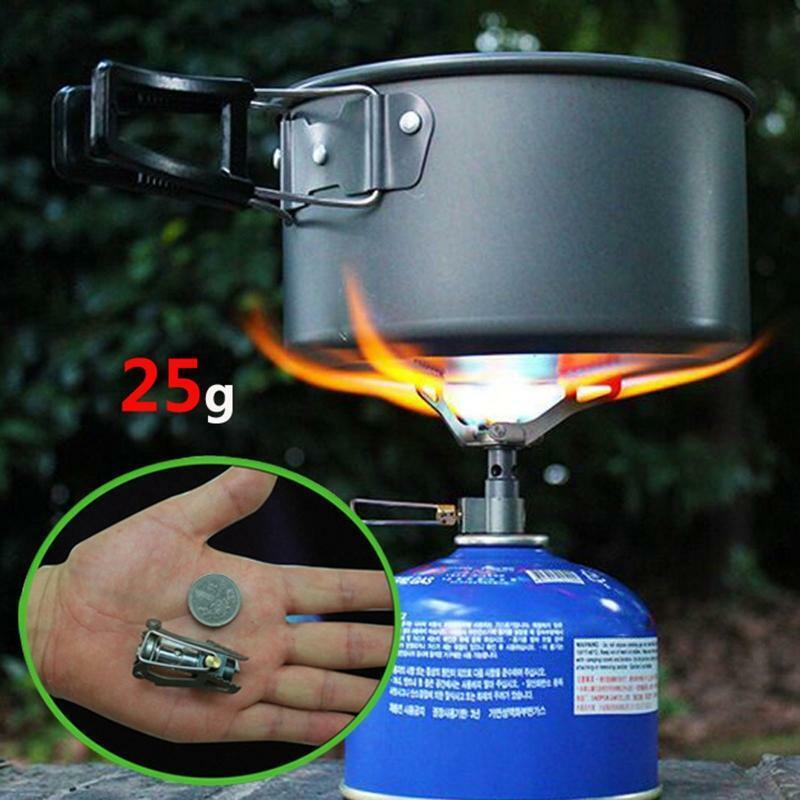 Titanium BRS Mini Portable Stove, Gas Stove for Survival Oven, Pocket, Picnic