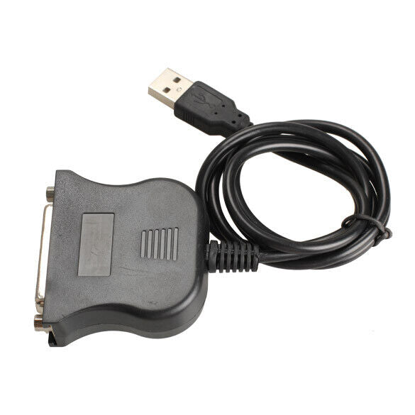 New USB 1.1 to DB25 Female Port Print Converter Cable LPT Black