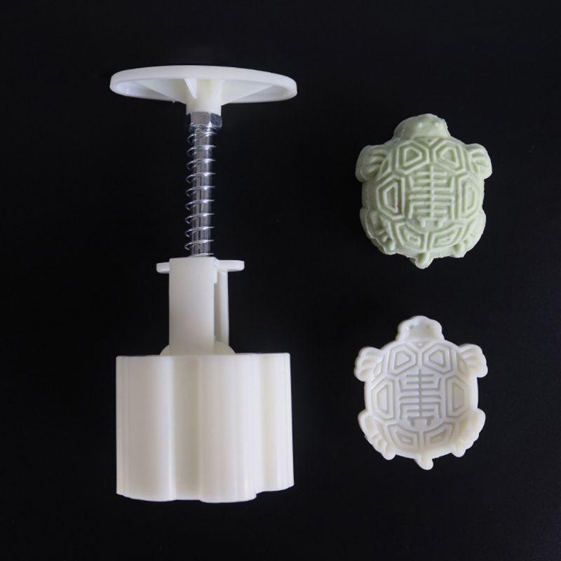 Moon Cake Mold for Mid-Autumn 50g Turtle Cookie Cutter Stamp DIY Green Bean Mold
