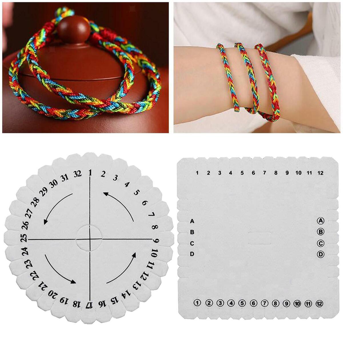 4x Kumihimo Beading Cord Disc Braided Plate DIY Bracelet Jewelry Loom Board