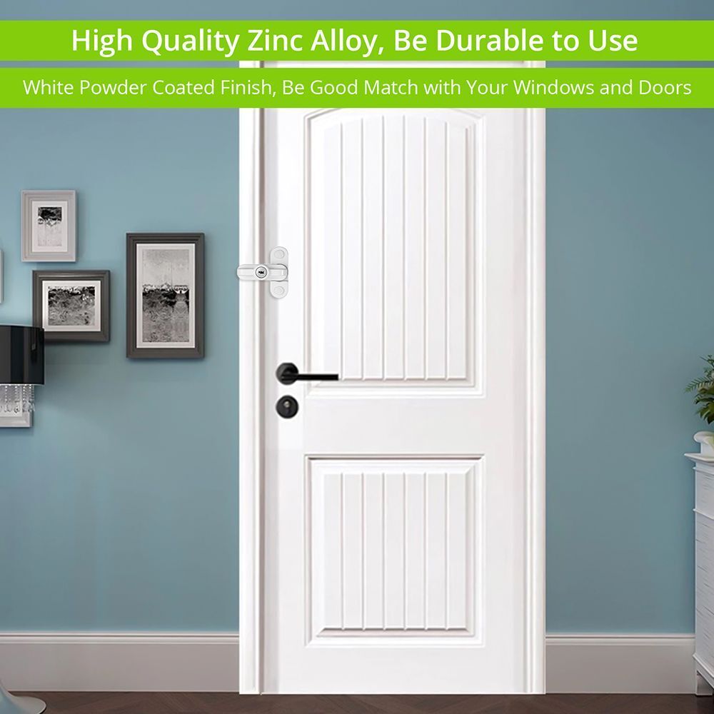 Door and Window T-lock Window Restrictor Door Sash Jammer With Key Safety Locks