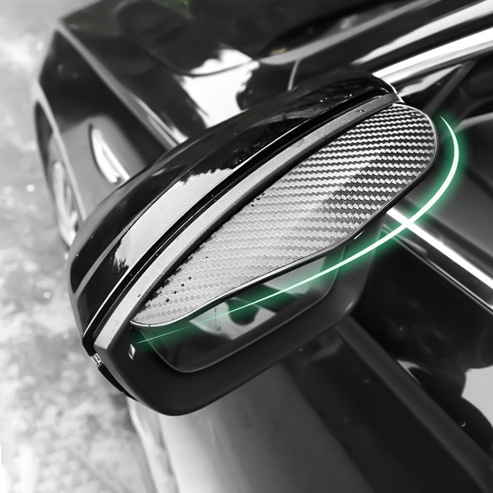 Carbon Fiber Rearview Mirror Rain Eyebrow Rear View Mirror Weather Visor