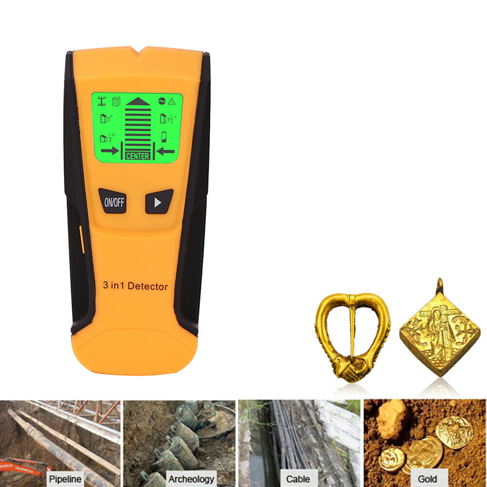 Wall Metal Detector Voltage Cable Wood Pipe Finder Stud Locator (Yellow)