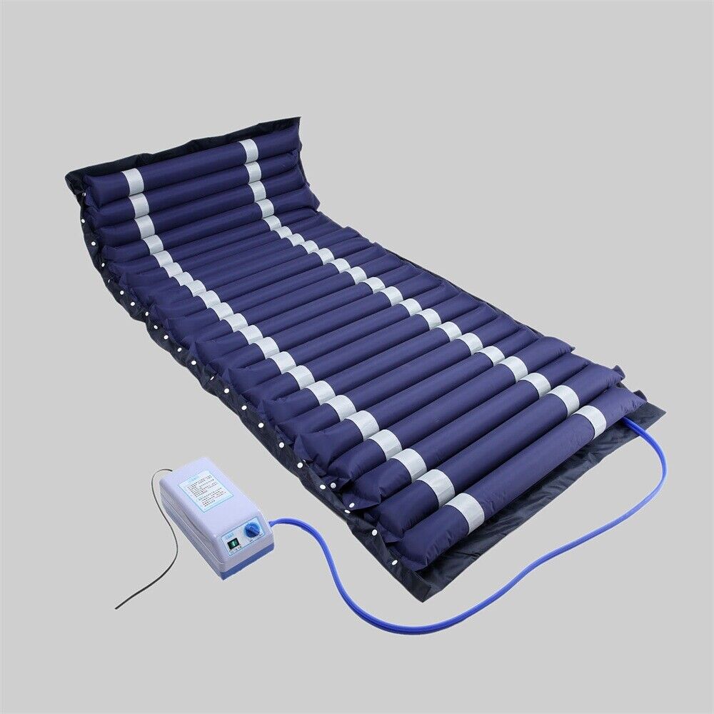 Dark Blue Medical Anti Decubitus Air Mattress + Electric Pump + Inflating Pipe