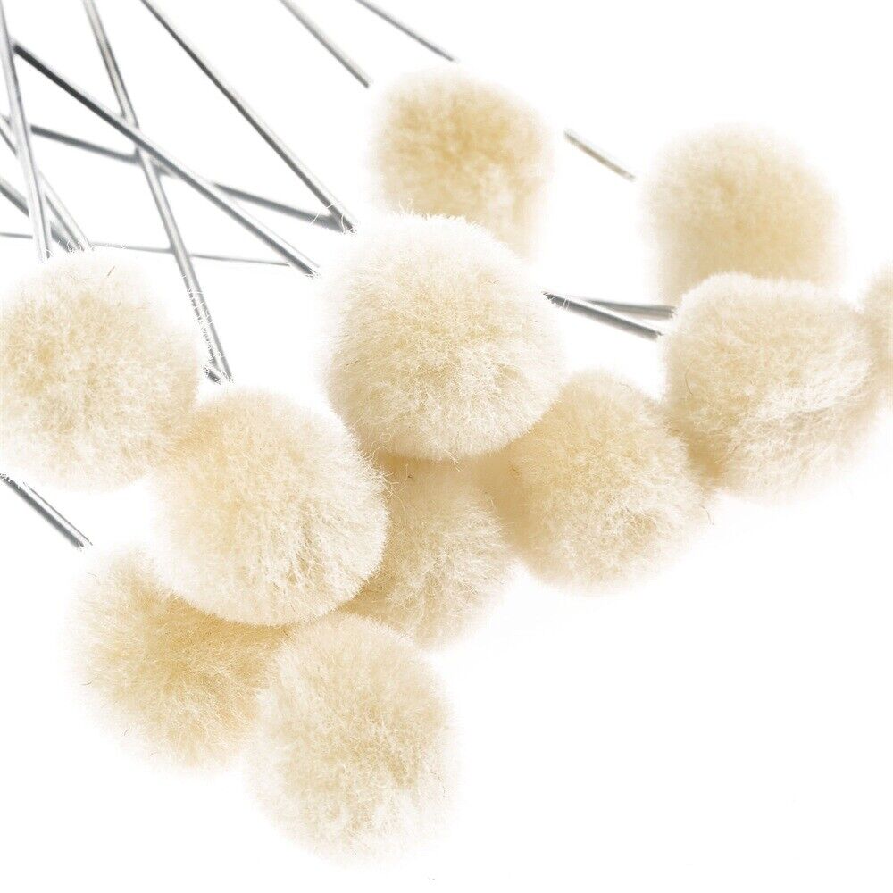 20Pcs Wool Daubers Assisted Dyeing Brush Metal Handle Household DIY Leather Tool