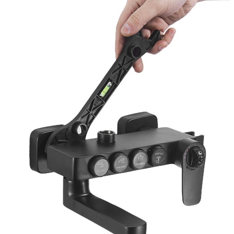 Double Headed Wrench with Bubble Level Wrench Repair Tool for Bathroom Faucet