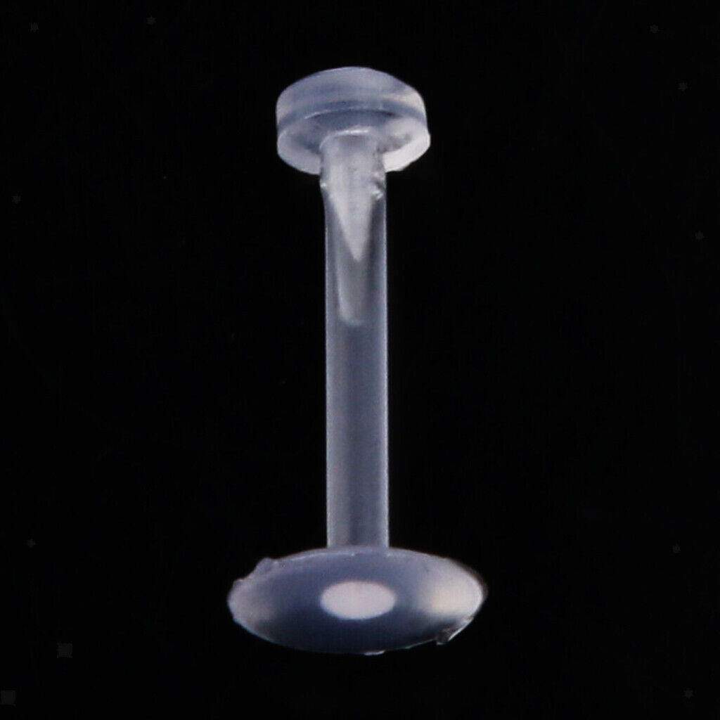 10Pcs Transparent White Nose  Barbell Lip Tongue Navel  Jewelry