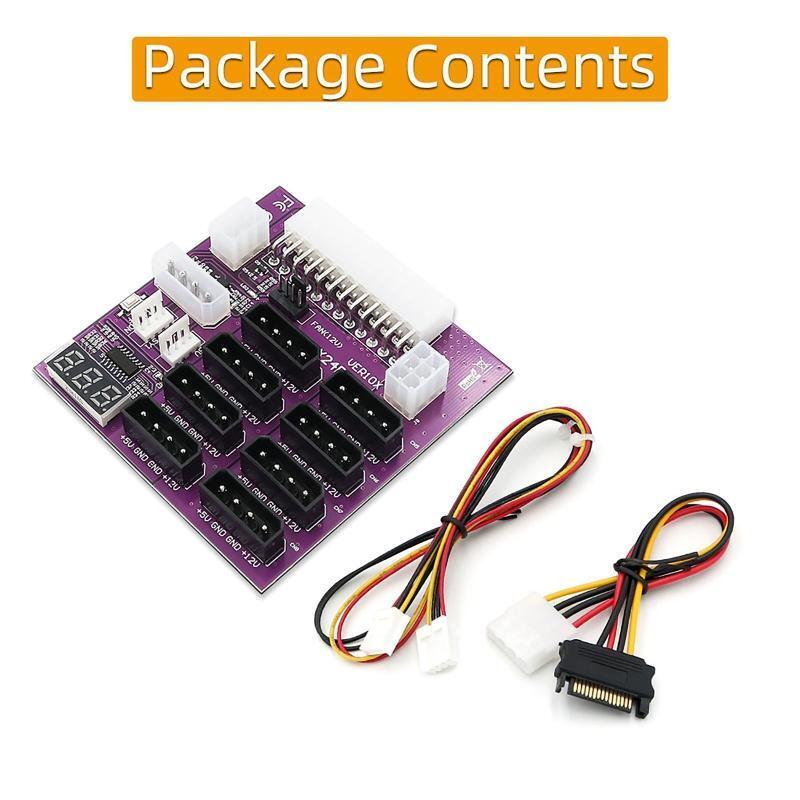 ATX Power Breakout Board Module LED Voltage Display with 4-pin and 6-pin Power