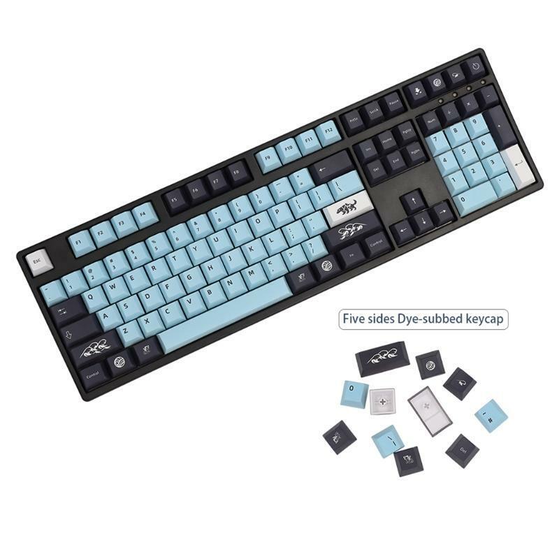 132 Keys PBT Dye Sublimation Keycaps for Mechanical Gaming Keyboard MX Switches