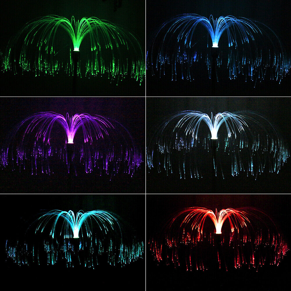 2pcs Solar Fireworks Lights Waterproof Outdoor Patio Lawn Garden Decor Lamp
