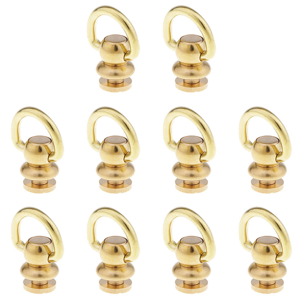 10pcs 10mm Ball Post Head Rivet  Buckle for Purse Handbag