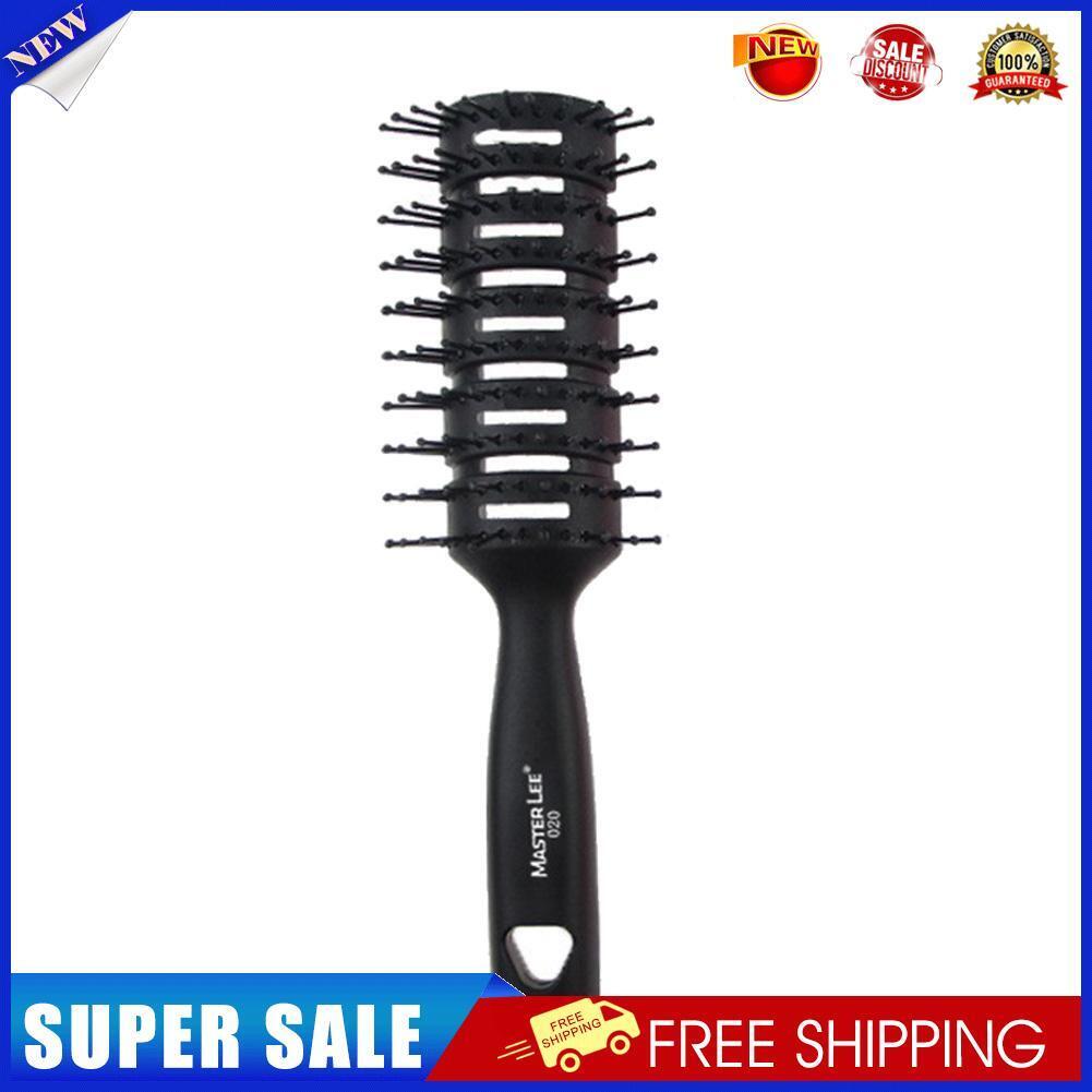 Hollow Massage Comb Anti-Static Wet Dry Scalp Styling Hair Brush (Black)