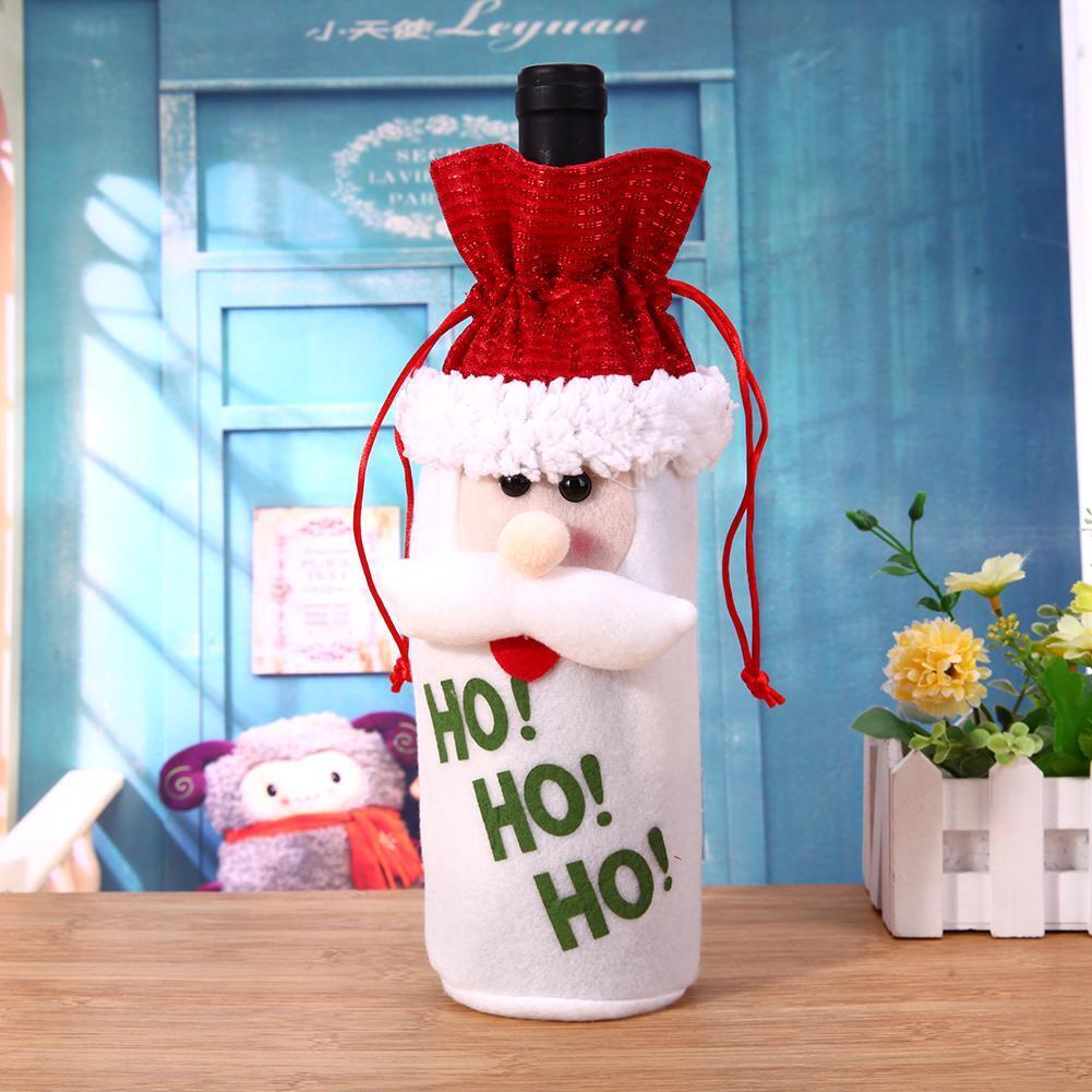 Wine Bottle Cover Bags Home Decoration Party Christmas Decor(Santa Claus)