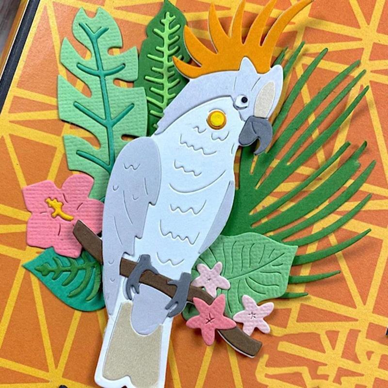 Lovely Parrot Metal Cutting Dies Photo Album Journal Decoration Birthday Gift