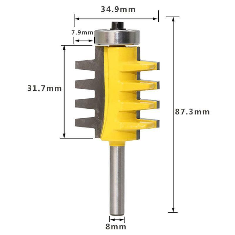 8 Shank Rail Reversible Finger Joint Glue Router Bit Cone Tenon Woodwork Wood