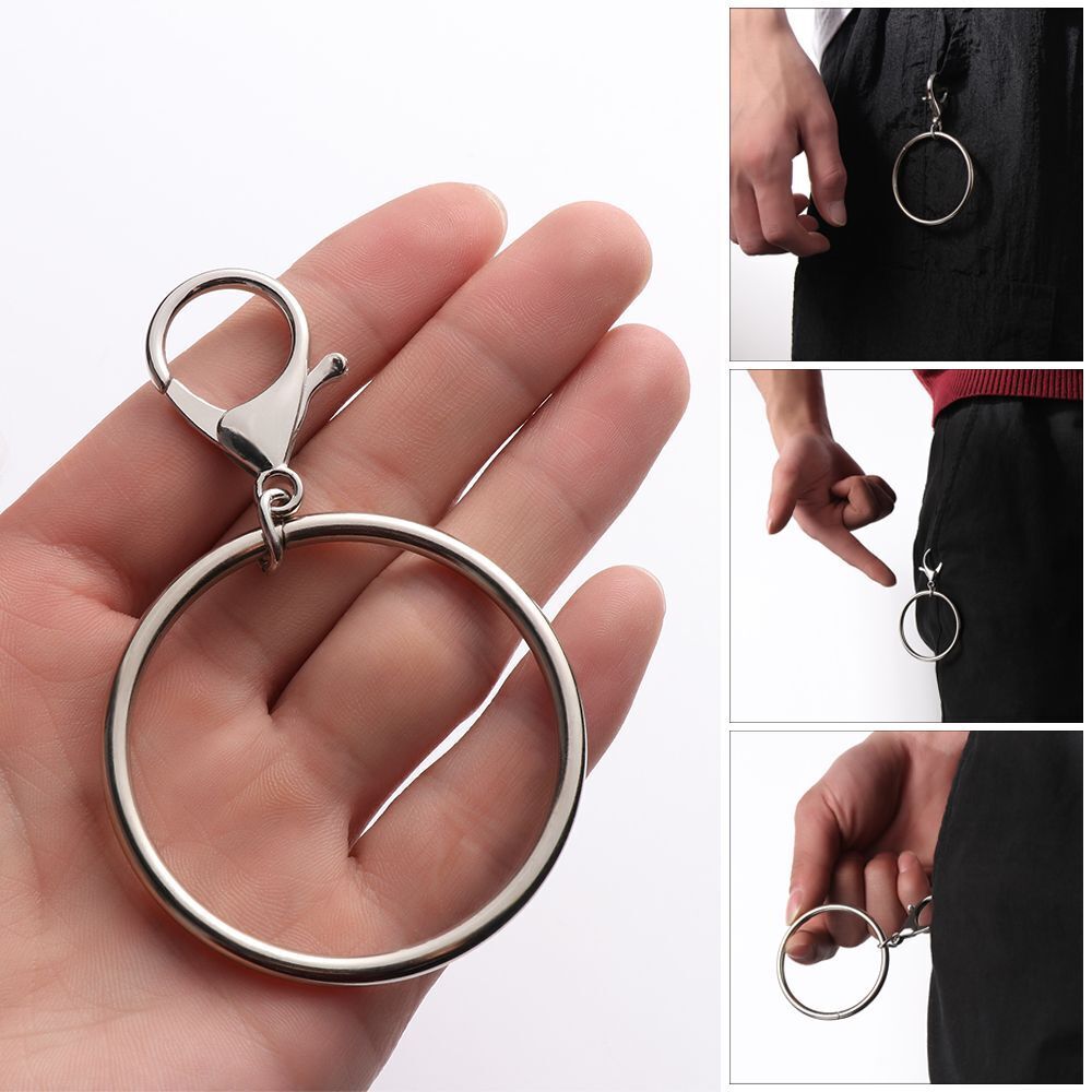 Punk Big Ring Rock Hip Hop Jewelry Pants Key Ring Bag Chain Key Chains Clip