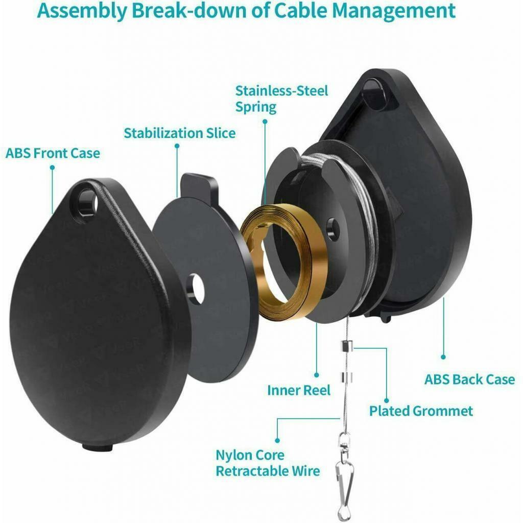 Set of 6  VR Cable Management Ceiling Pulley   360 Degree