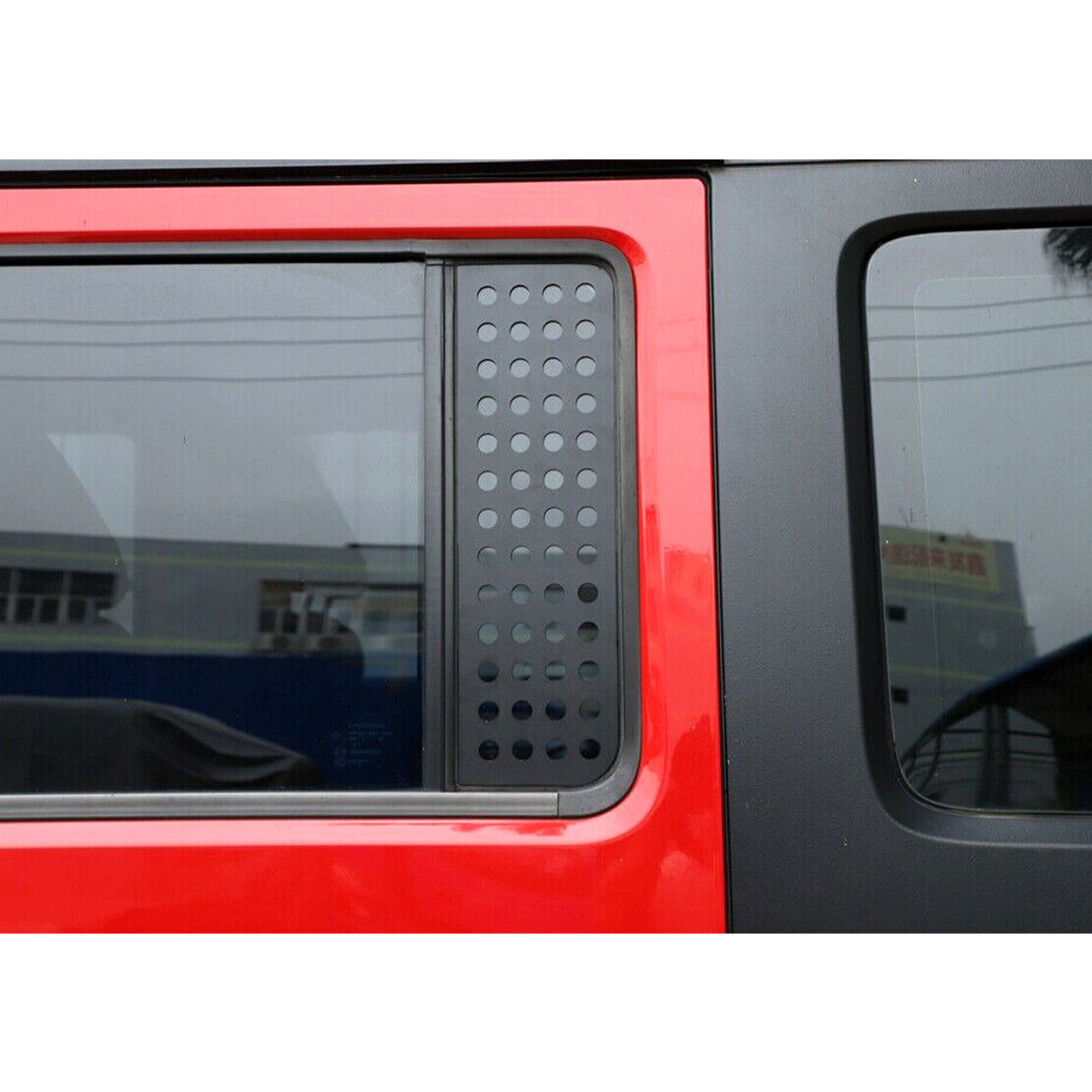 Rear Door Window Glass Strip Panel Trim fit for Jeep Wrangler JK 4Door 07-17 New