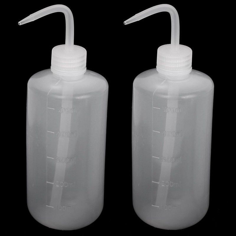 2X Tattoo Squeeze Bottles Diffuser Wash Green Soap Non spray Clear 500mL