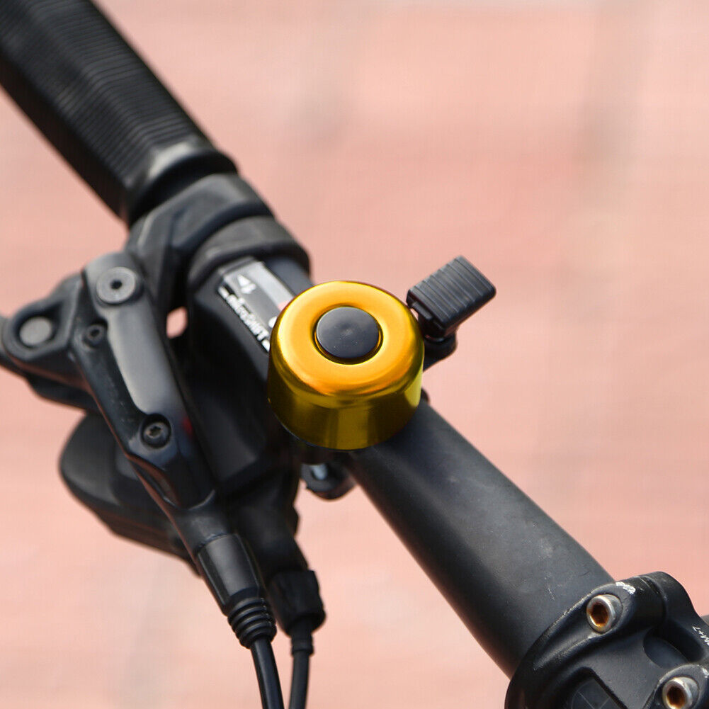 Bike Aluminum Alloy Mini Horn Bicycle Handlebar Alarm Ring Bell (Yellow)