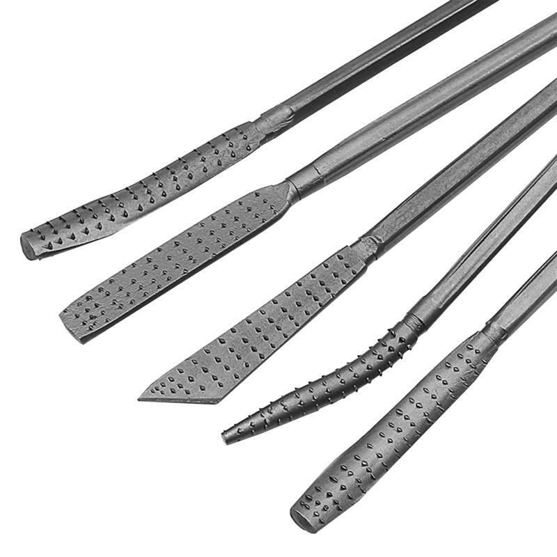 Wood Rasp Metal File Set 8-Piece Hand File Steel Woodworking File for Polishing