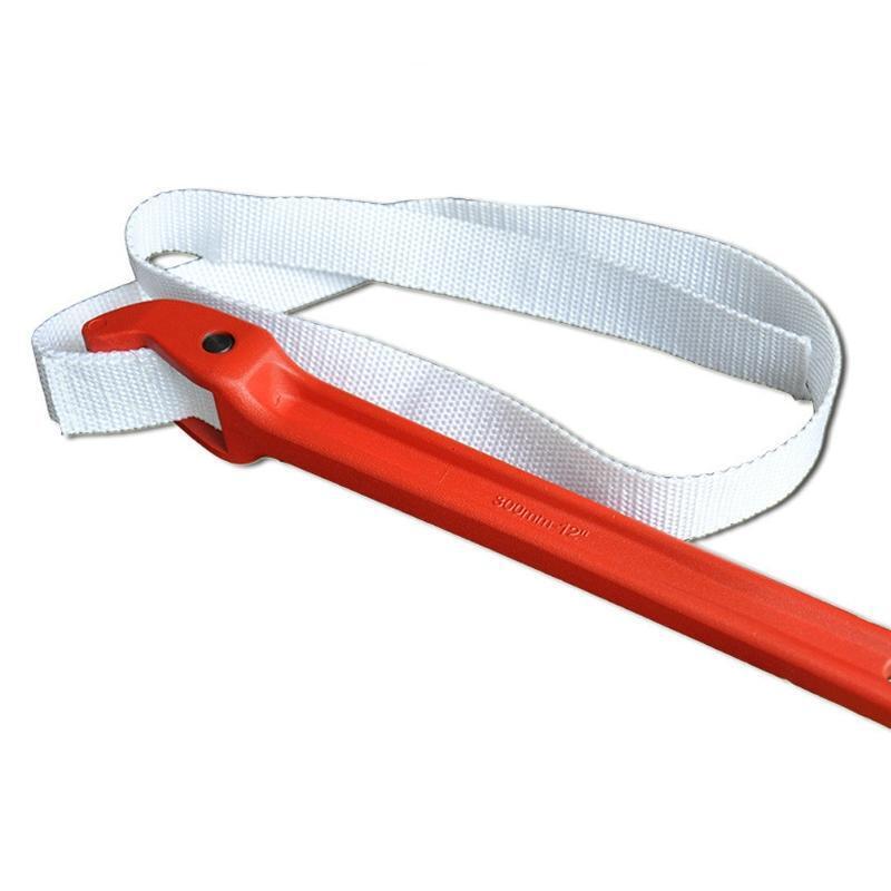 12-Inch Strap Wrench Ideal for Use on Polished Pipe Irregular Shapes Light