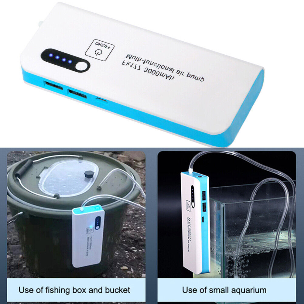 3000mAh Aquarium Oxygen Pump Fish Tank Oxygenated Outdoor Fishing Aerator