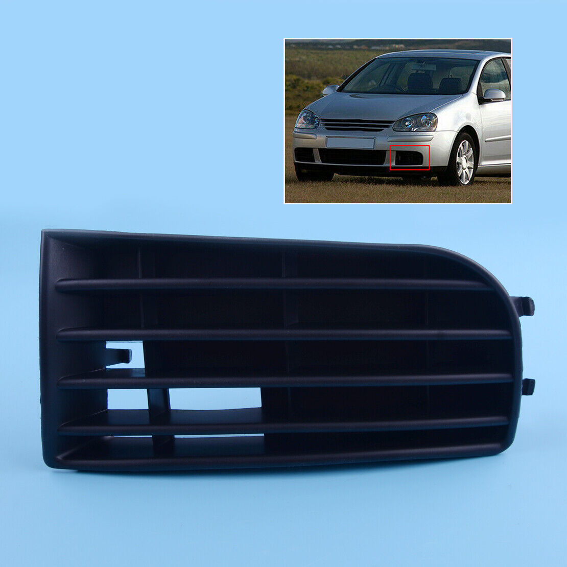 Car Left Bumper Lower Fog Light Grille Cover fit for VW Golf 5 MK5 2004-2008