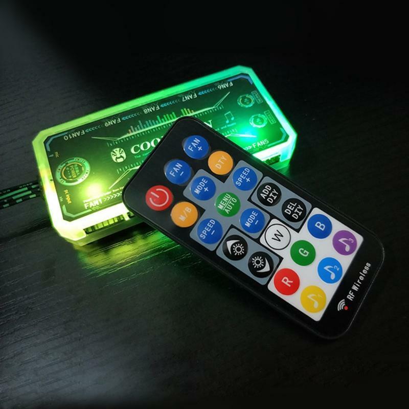 COOLMOON Computer Box Fan Intelligence Music Controller Remote Control 12V 10A