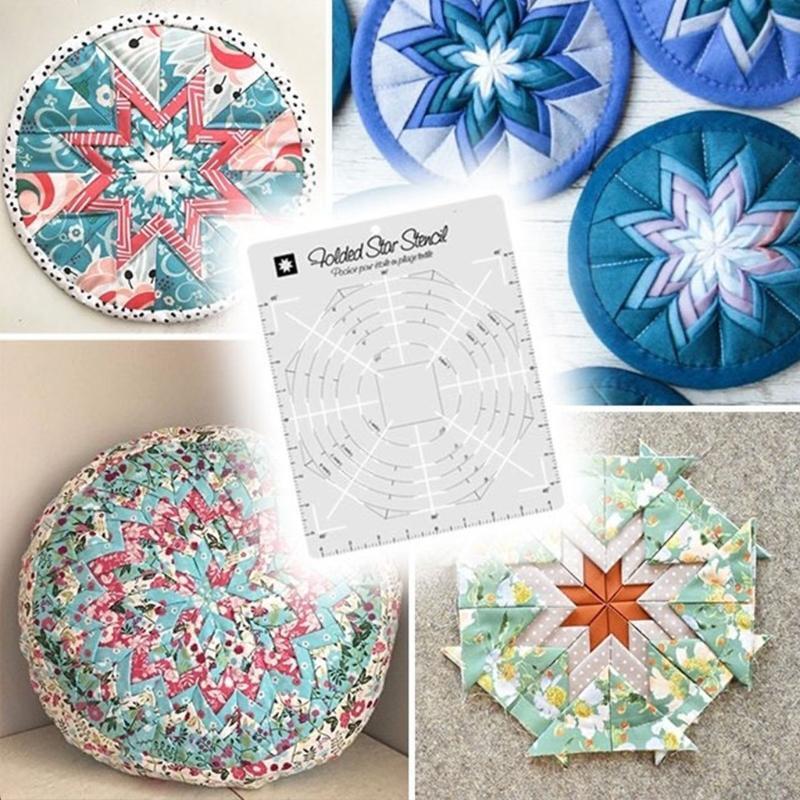 Patchwork PET Stencil Folded Star Hot Pad Accurate Scales Anti-scratch Flexible