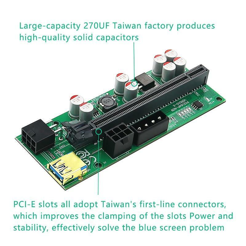 PCI-E Riser Card VER010 -X PCIE PCI-E Express Adapter 1X to16X USB3 Extender