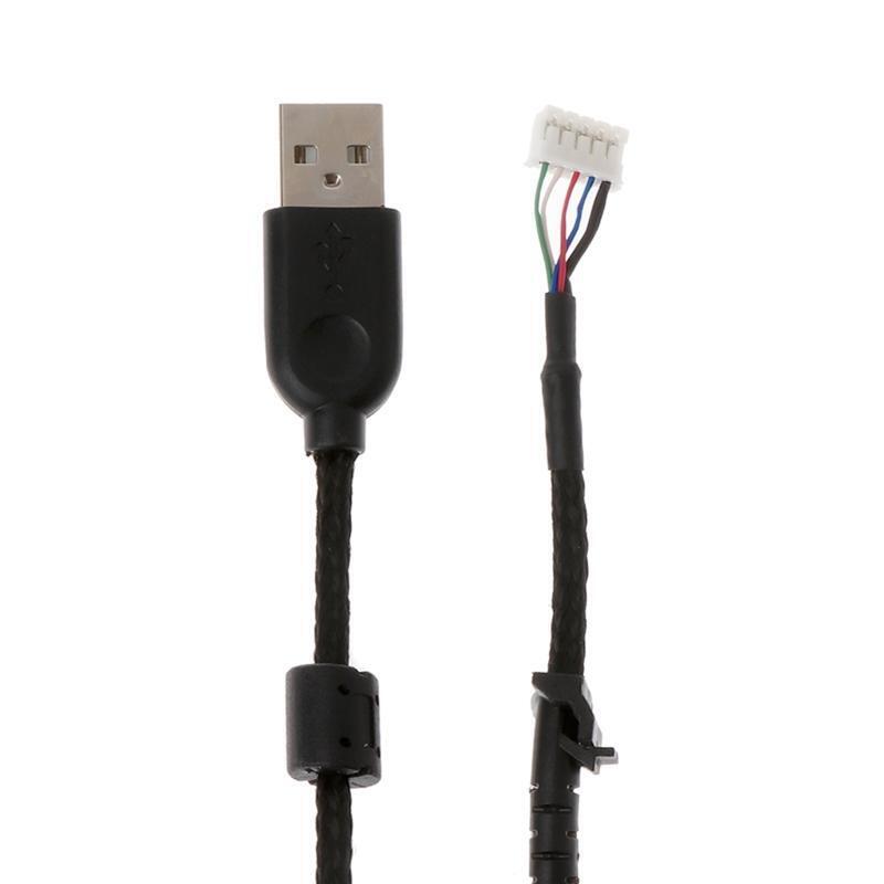 Mouse Replacement Parts Durable Black Nylon Braided Line USB Cable Fit for G502
