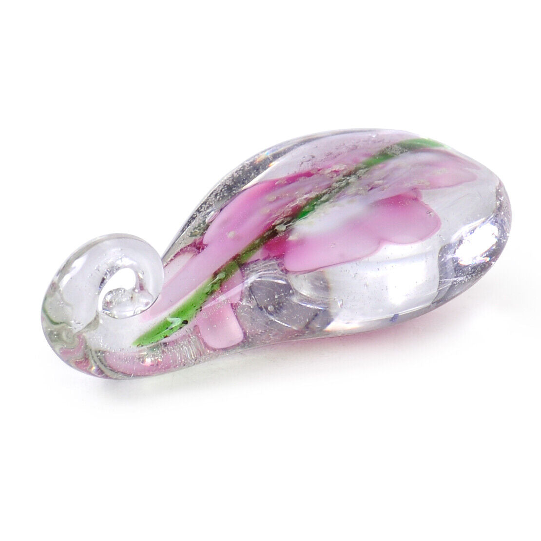 10PCS Heart Murano Drop Flower Lampwork Glass Bead Pendant Necklace Art Women Li