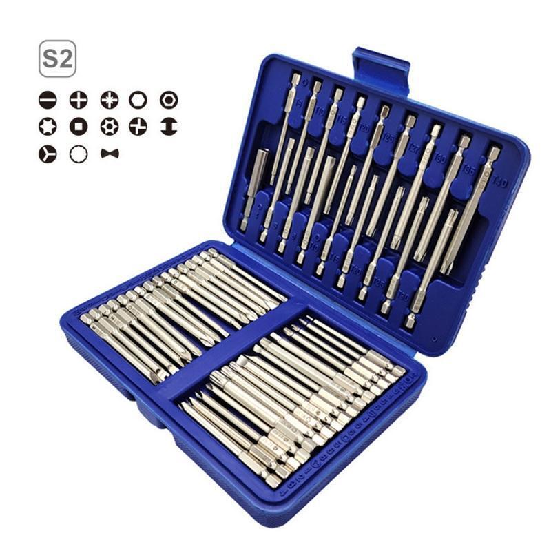Extra Long Torx Screwdriver Set High Toughness Screwdriver Bit Kit with Box