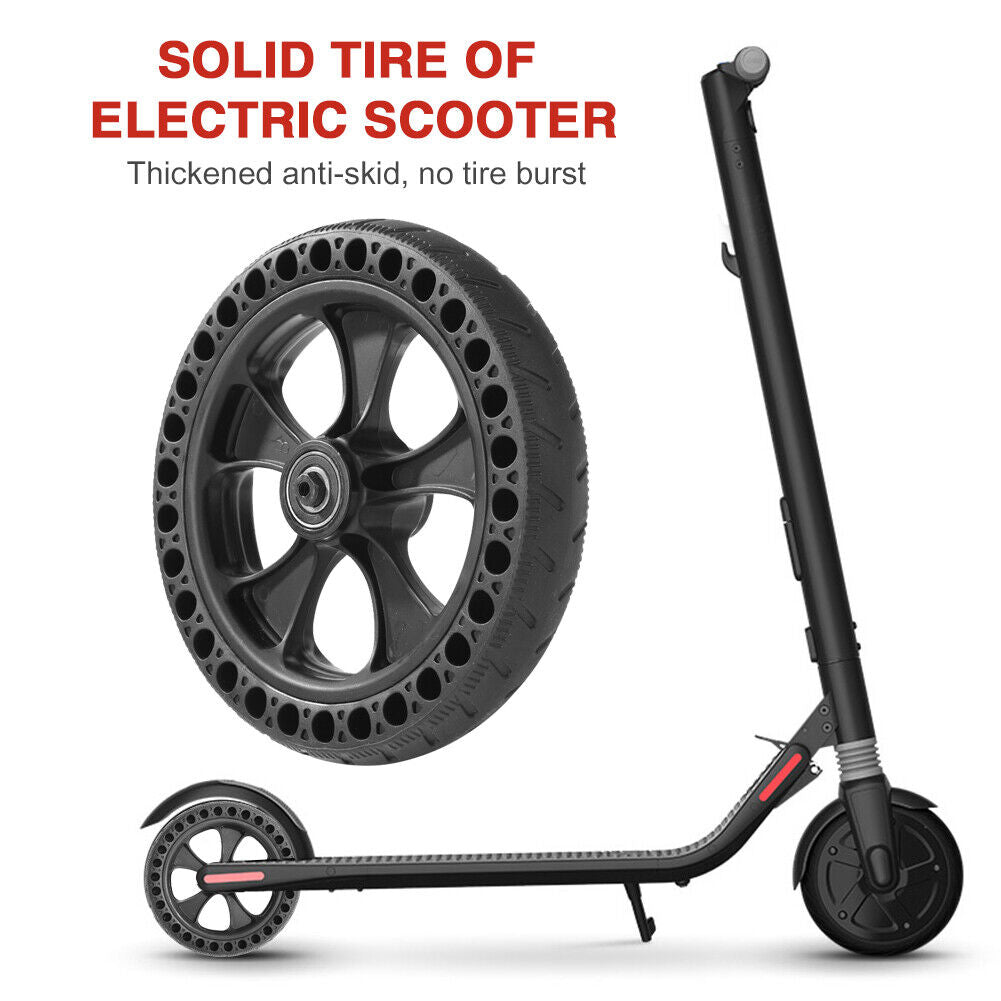 Electric Scooter Solid Tires with Axle Anti-Skid Scooter Hollow Vacuum Tyre
