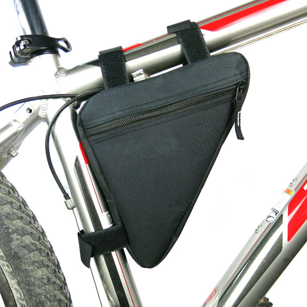 Bicycle Front Triangle Bag Tyre Pry Bar Glue-Free Patches Grinding Pad Kit