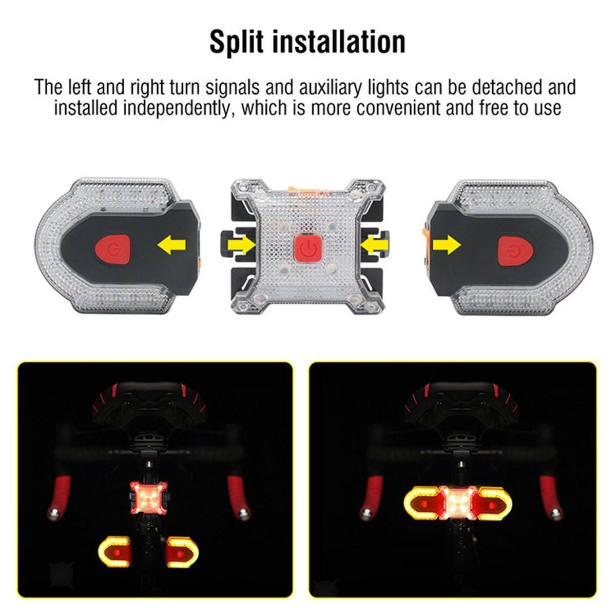 Light with Turn  Bicycle Indicator Light Rechargeable