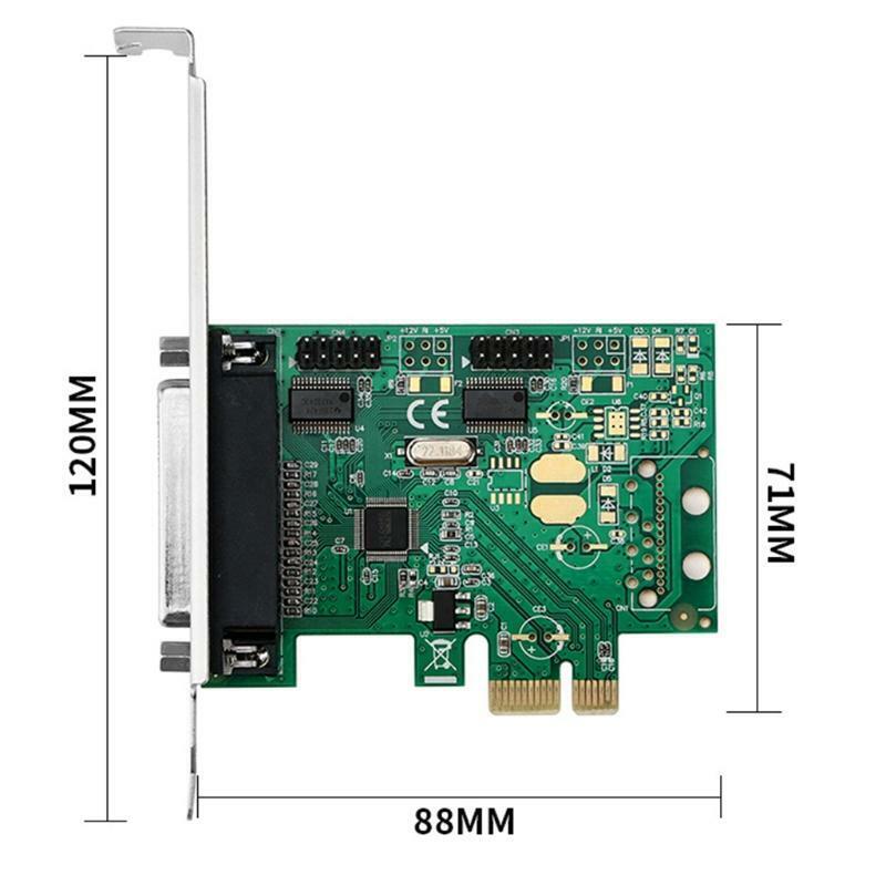 PCIe Expansion Card Serial Parallel Combo PCI Express to DB25 RS232 Port Adapter