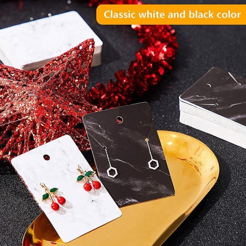 800 Pieces Marble Earring Necklace Card for Earring Display Showcases Thick