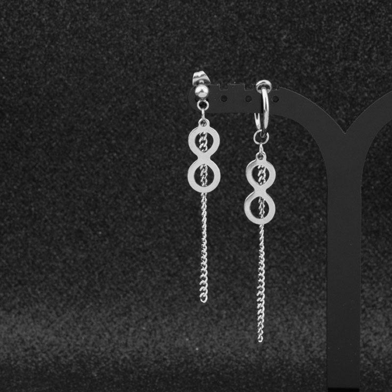 KPOP Bangtan Boys Infinity 8  Pendant Titanium Tassel Earrings Korean Jewelry
