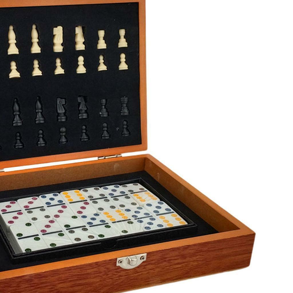 International Chess and Dominoes Set Board  for Children Family
