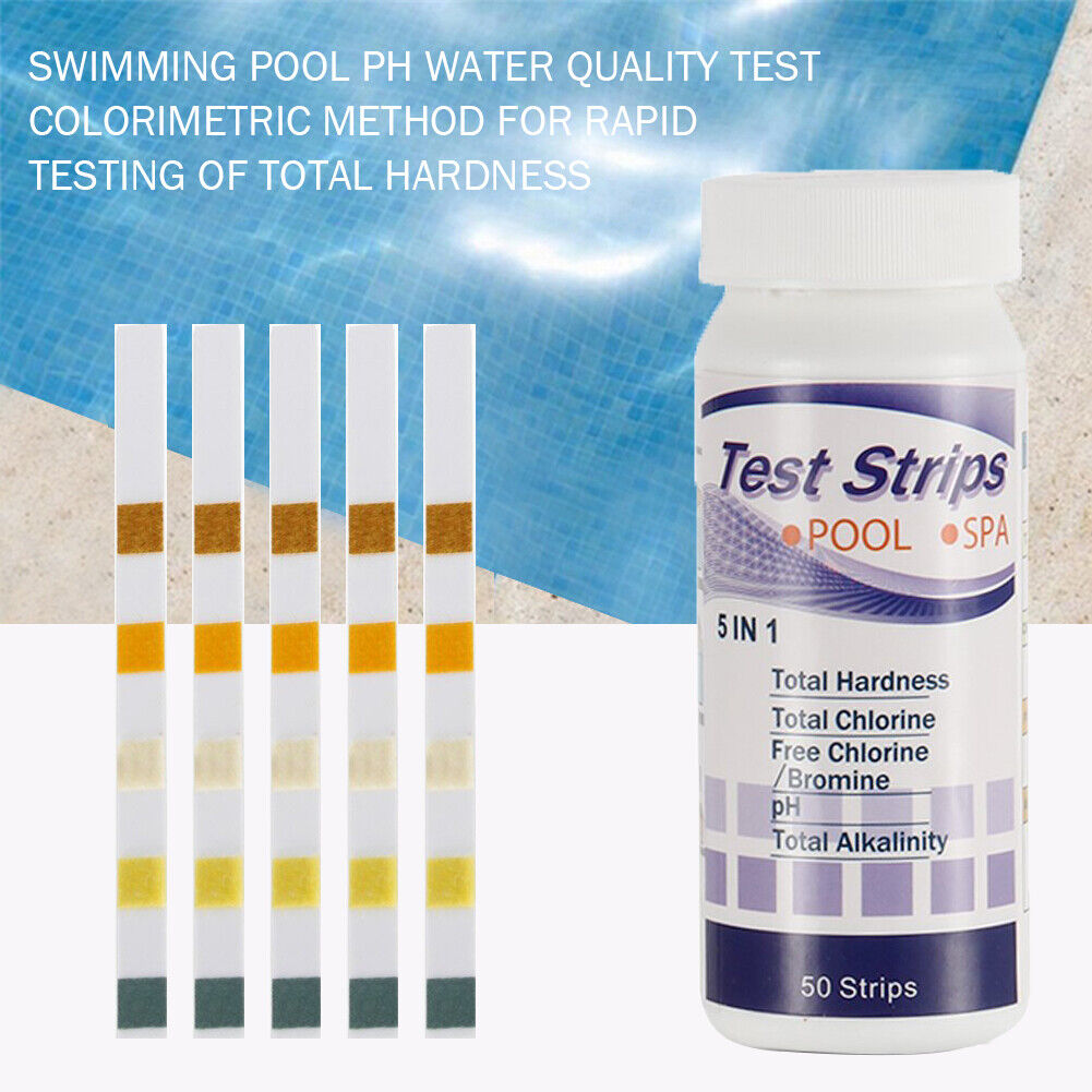 50pcs Chlorine PH Test Strips SPA Swimming Pool Nitrate Water Tester Paper