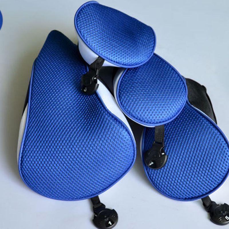 4 Pcs High Elastic Breathable Golf Club Head Covers Long Neck Interchangeable