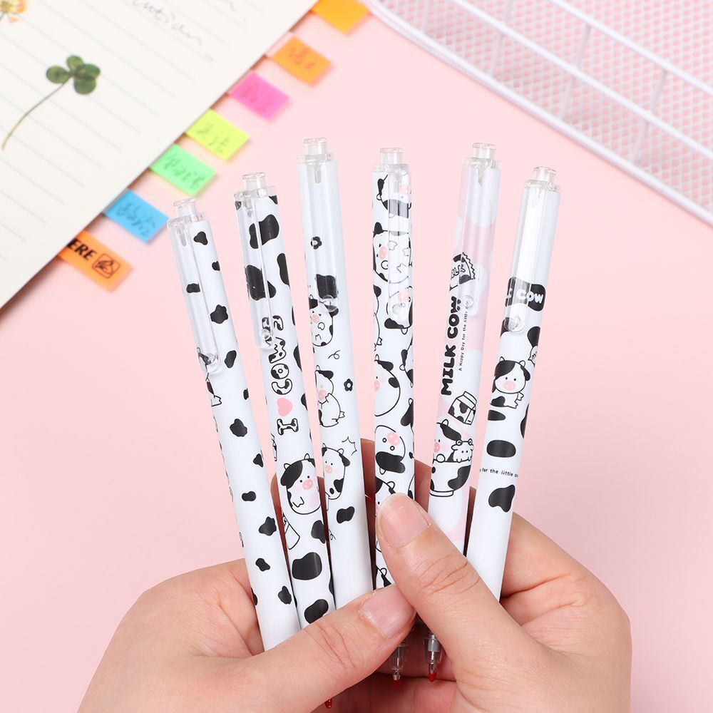 Writing Pen Cute I love Milk Office School Stationery Cows Pattern Gel Pen