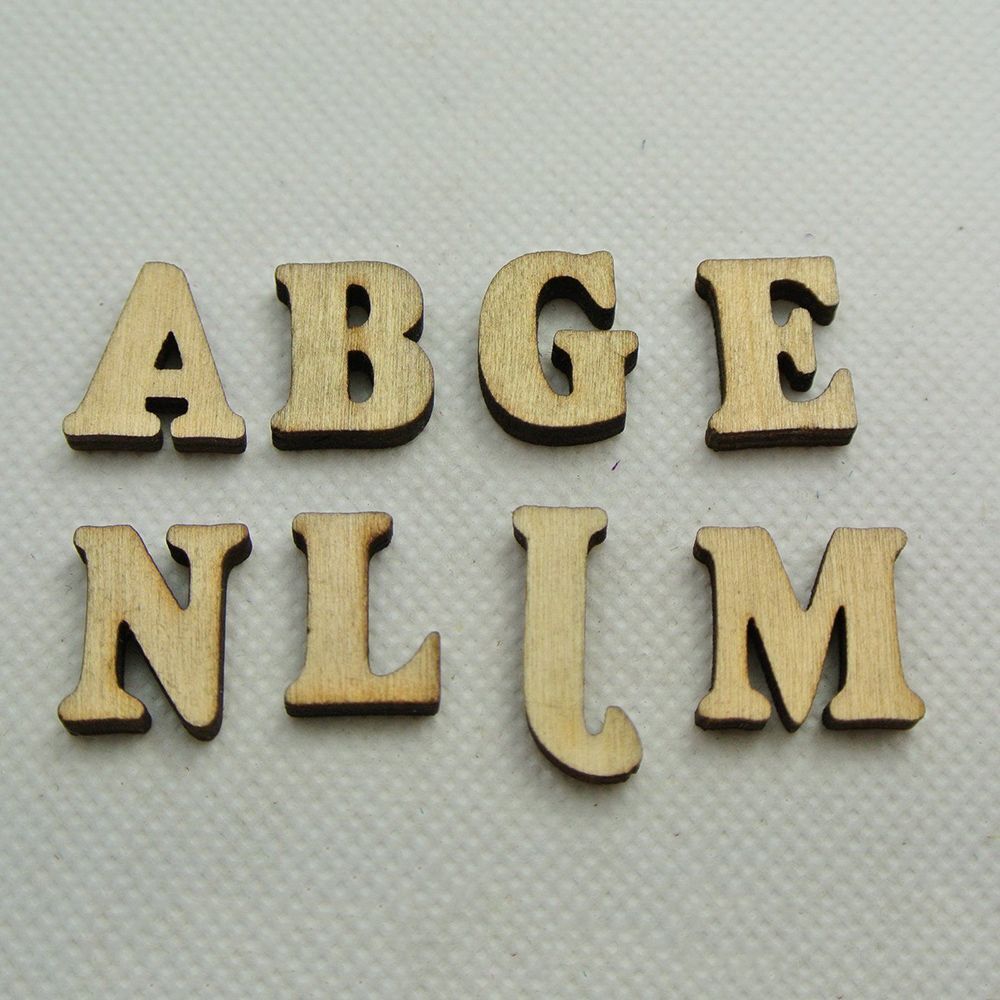 Cardmaking Tile Alphabet Cutting Discs Wood Sign Unfinished Wooden Letters