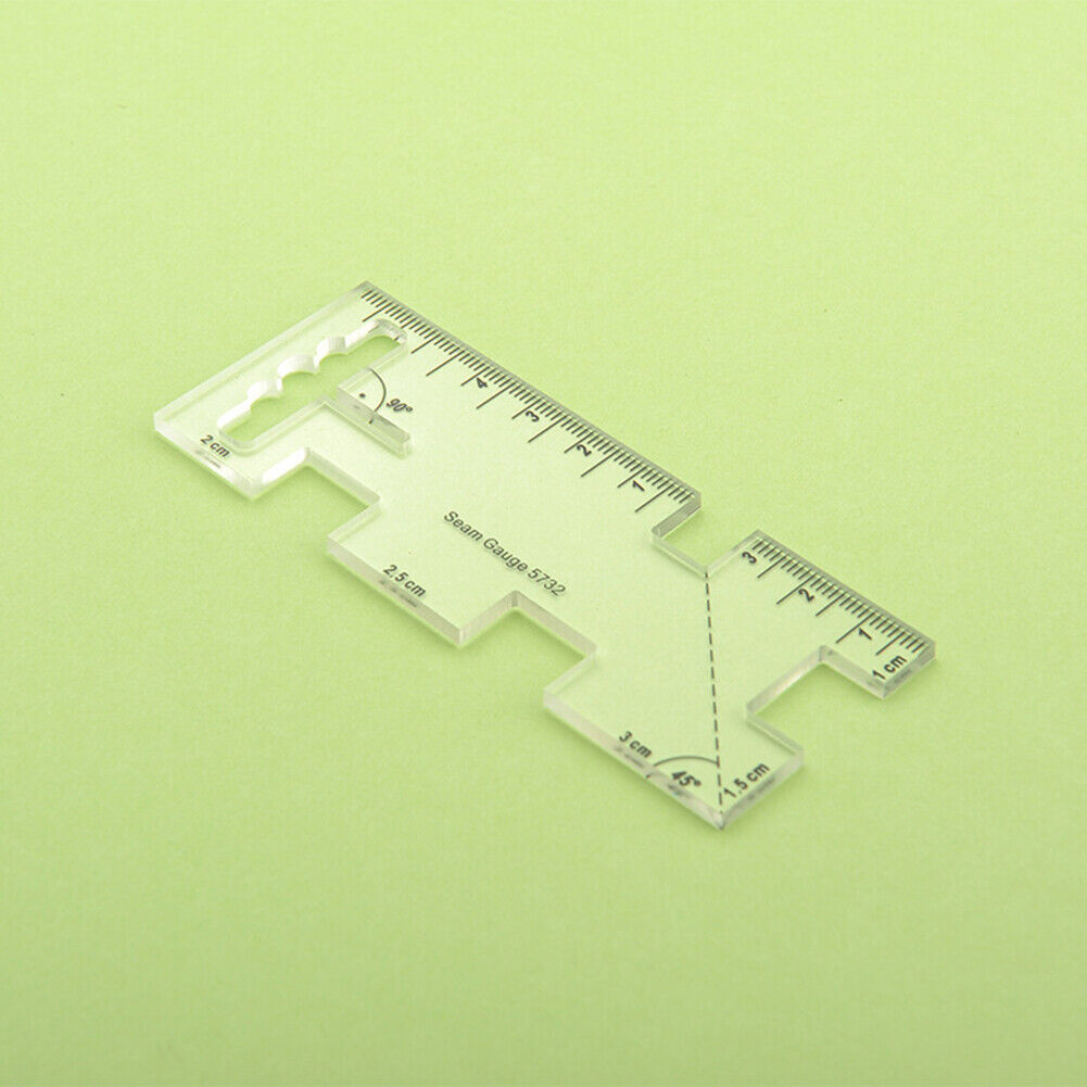 Acrylic Patchwork Thickness Ruler Measuring Gauge Clothes Measuring Tool