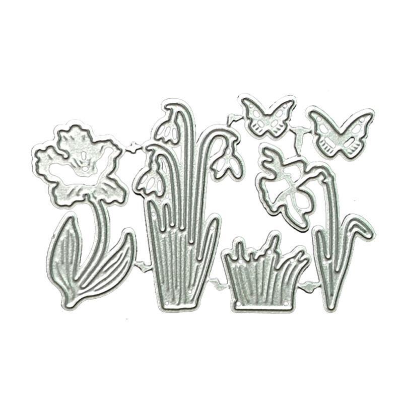Bouquet Cutting Dies Greeting Invitation Message Blessing Cards Decoration