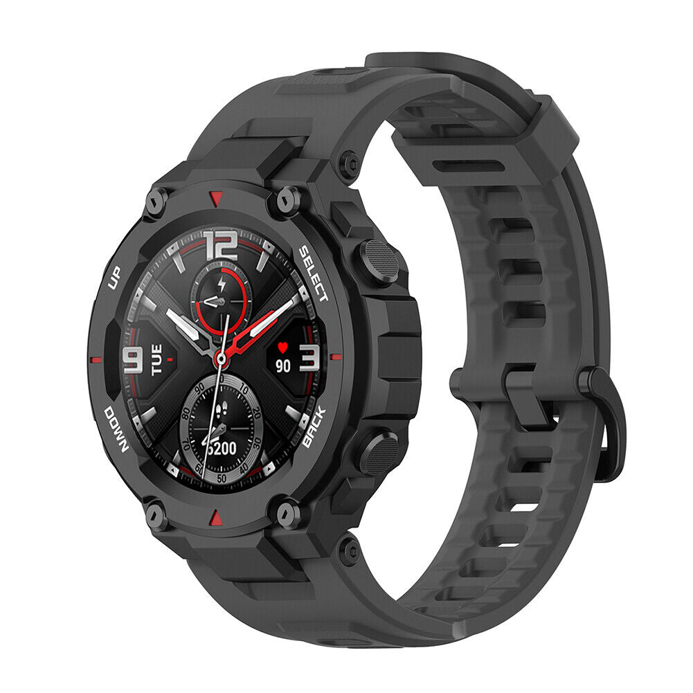 Silicone Watch Strap Band for Huami Amazfit T-Rex Pro/Amazfit T-Rex (Grey)