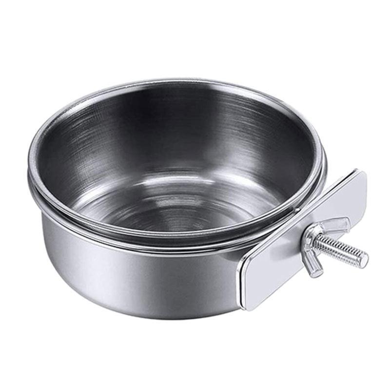Practical Bird Feeding Dish Cups Bird Feeder Parrot Food Water Bowl with Clamp